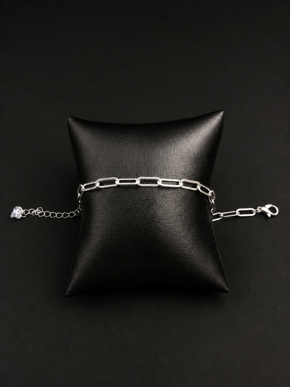 Silver Paperclip Chain Bracelet Women - Picture 2 of 5